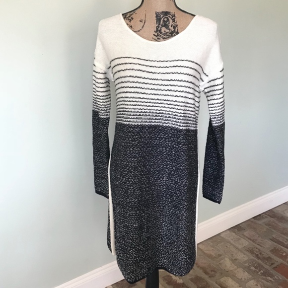 Creme/Black Athleta Fireside Wool Sweater Dress - Picture 1 of 4